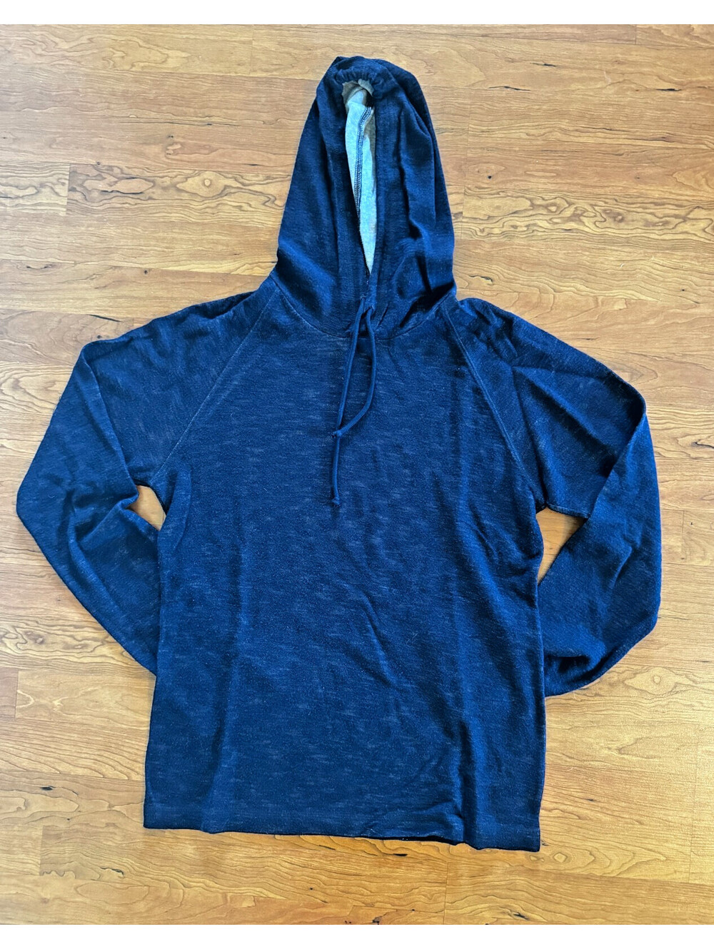 Vince Navy Heathered Hoodie Pullover Sweater Men's Medium
